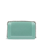 Borsa a mano da donna 100% Pvc FLAT M BALL-VERDE ACQUA + SILVER Marc Ellis