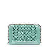 Borsa a mano da donna 100% Pvc FLAT M BALL-VERDE ACQUA + SILVER Marc Ellis