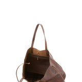 Borsa a mano unisex vera pelle Made in Italy 4611-TESTA DI MORO Alessia Firenze