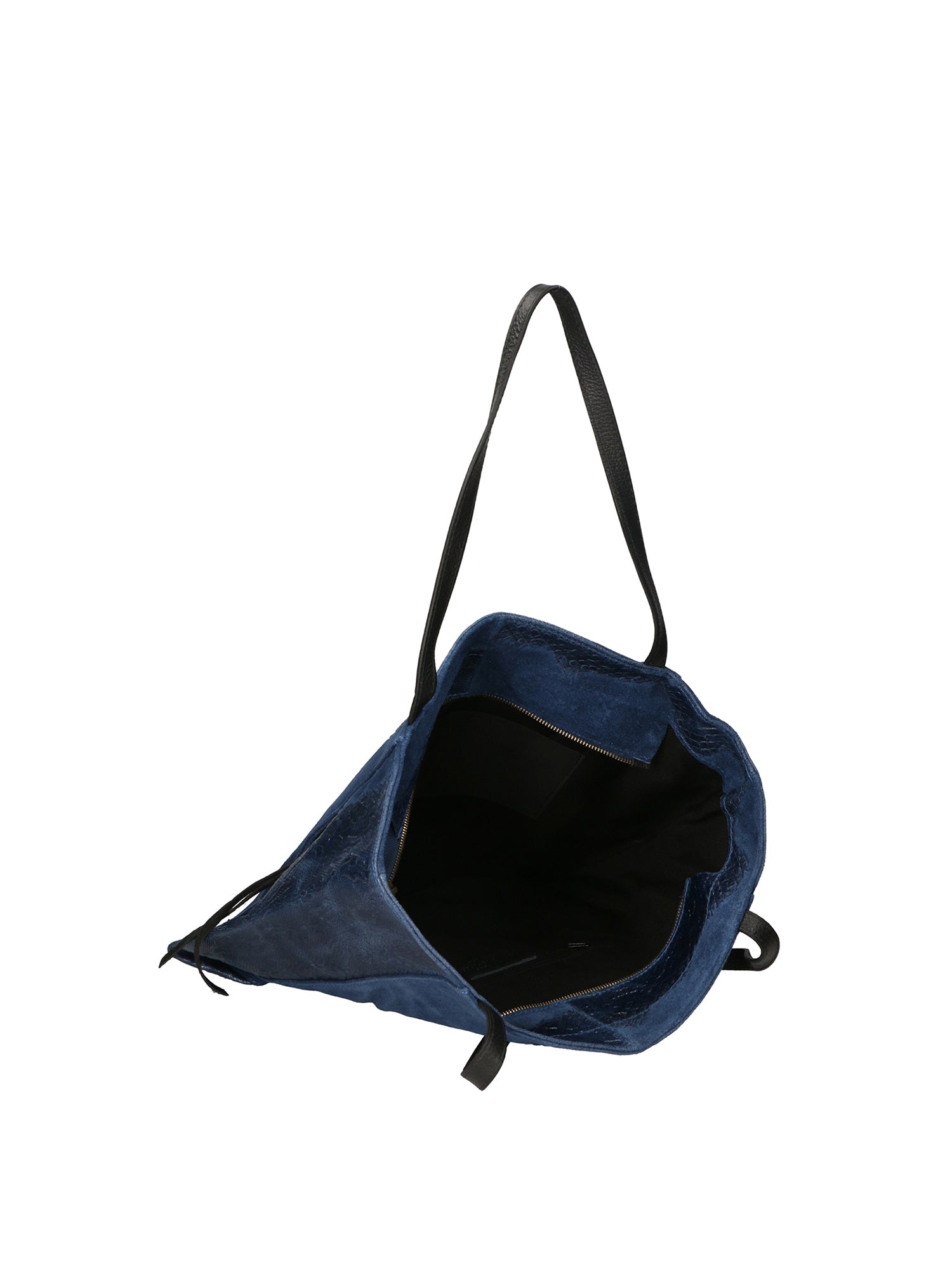 Domitilla Borsa a spalla da donna Pelle stampata lizard 80024-BLU Gave Lux