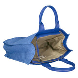 Borsa a mano da donna Misto pelle e tessuto Made in Italy 31x41,5x15,5 cm