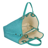 Borsa a mano da donna Misto pelle e tessuto Made in Italy 30x37,5x16 cm