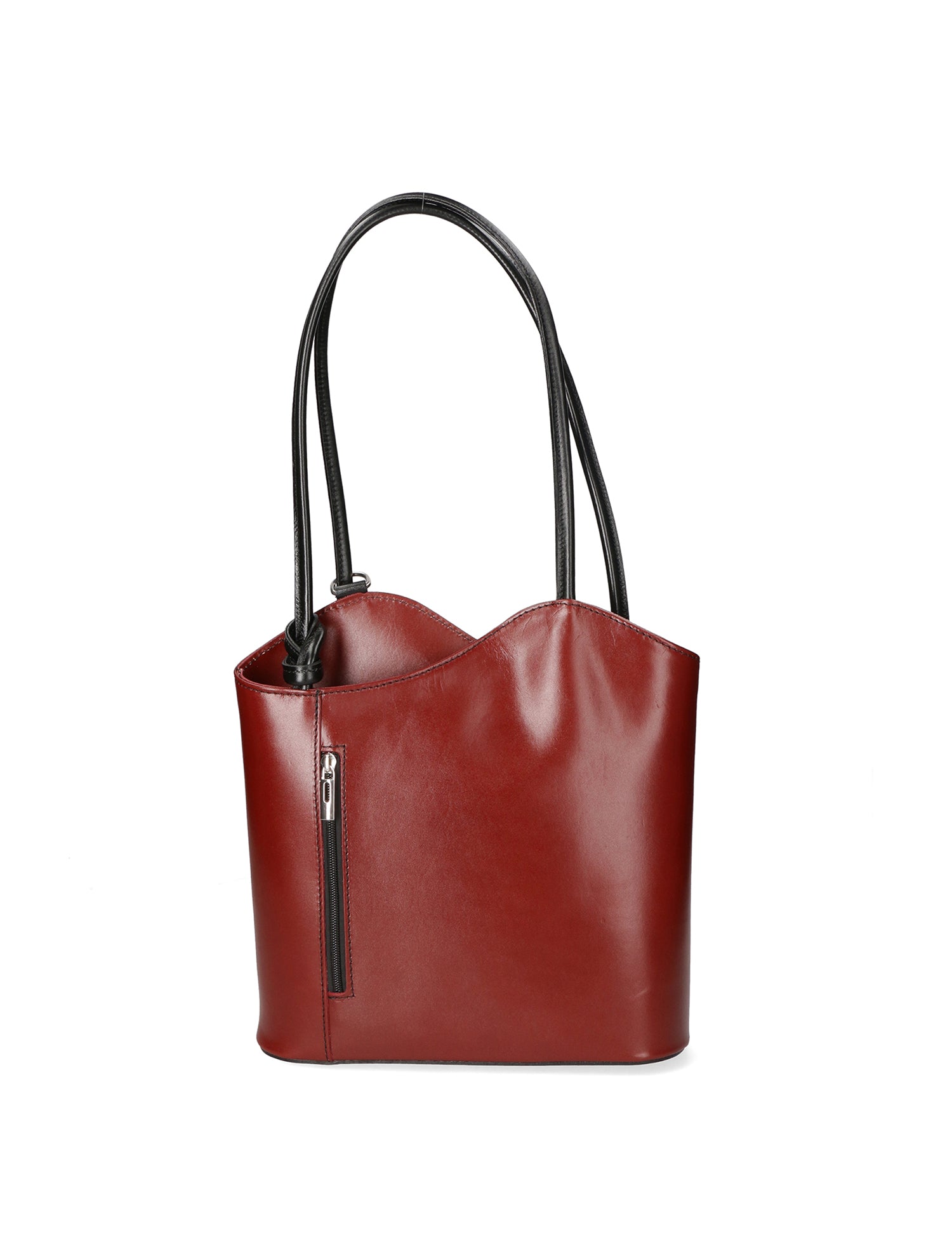 Fabiola Borsa a spalla da donna 100% pelle 9039-ROSSO NERO Gave Lux