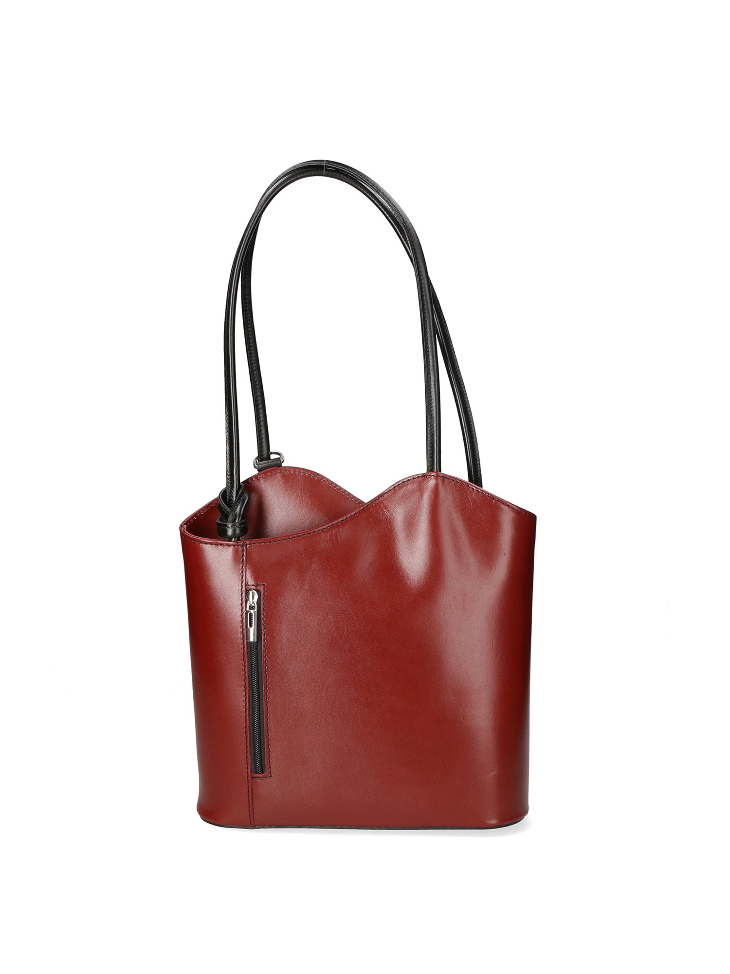 Fabiola Borsa a spalla da donna 100% pelle 9039-ROSSO NERO Gave Lux