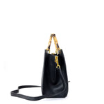 Borsa a mano da donna 100% pelle vegana PU GGB019BLK Gabriella G Firenze