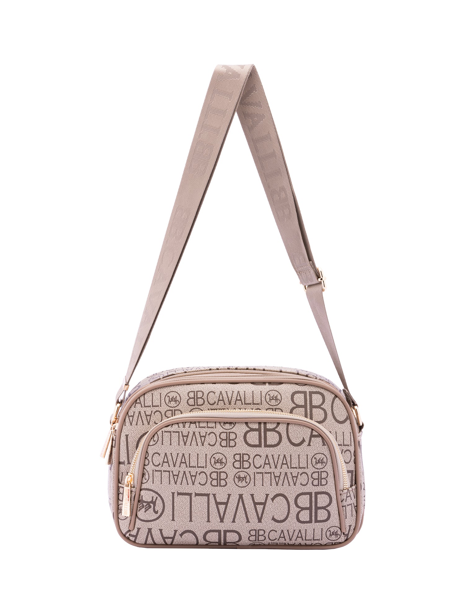 Borsa a tracolla da donna Ecopelle BC1376-KHAKI B Cavalli