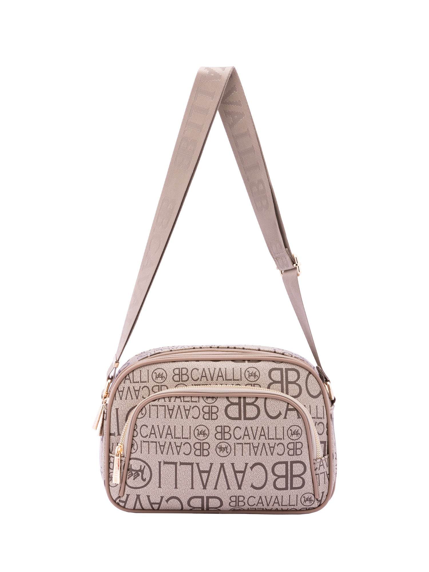Borsa a tracolla da donna Ecopelle BC1376-KHAKI B Cavalli