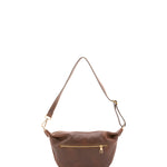 Borsa a spalla unisex in vera pelle 100% cotone 4603-TESTA DI MORO Alessia Firenze