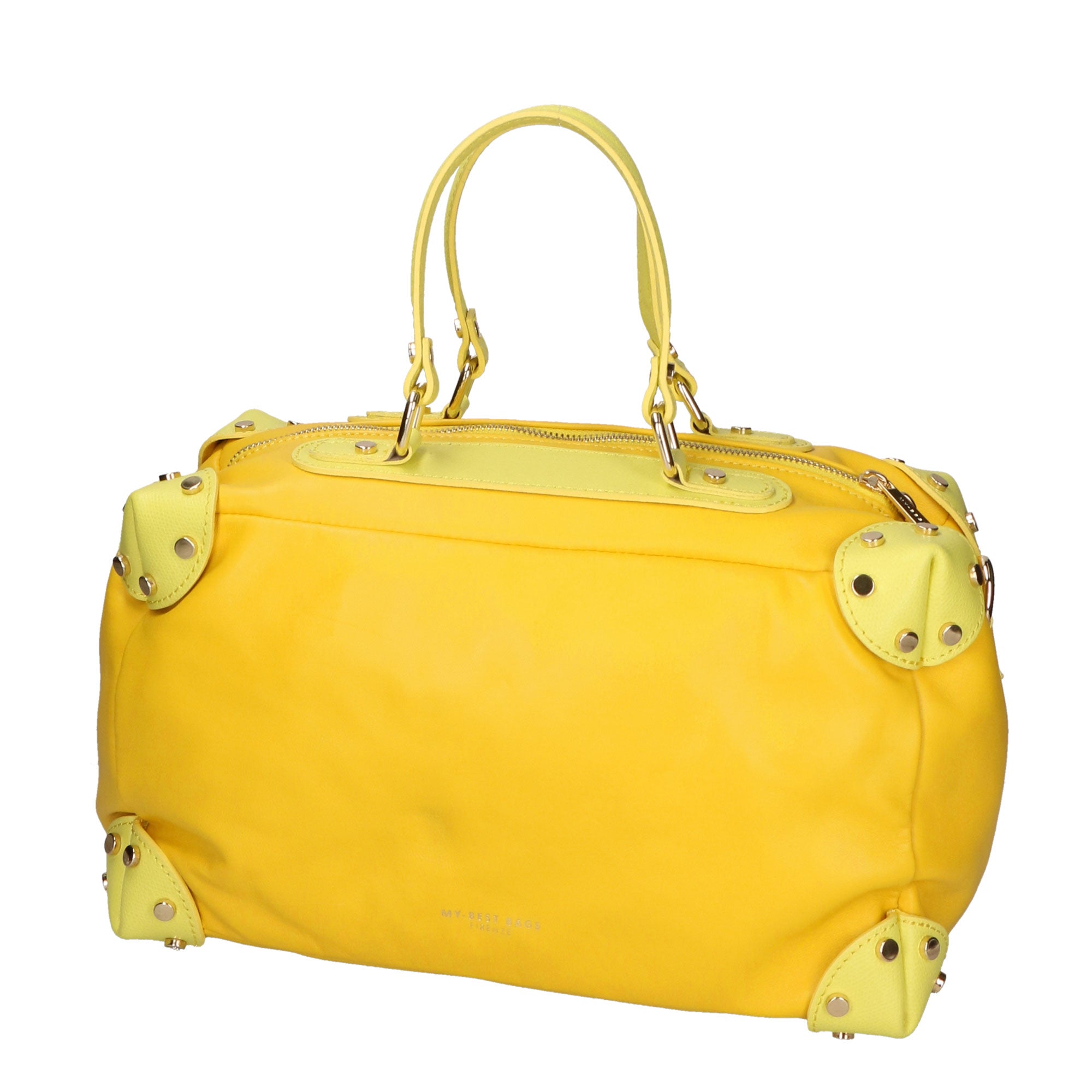 Borsa a mano da donna 100% pelle MYB-7014-SS-BANANA G1+P717 GIALLO My Best Bag