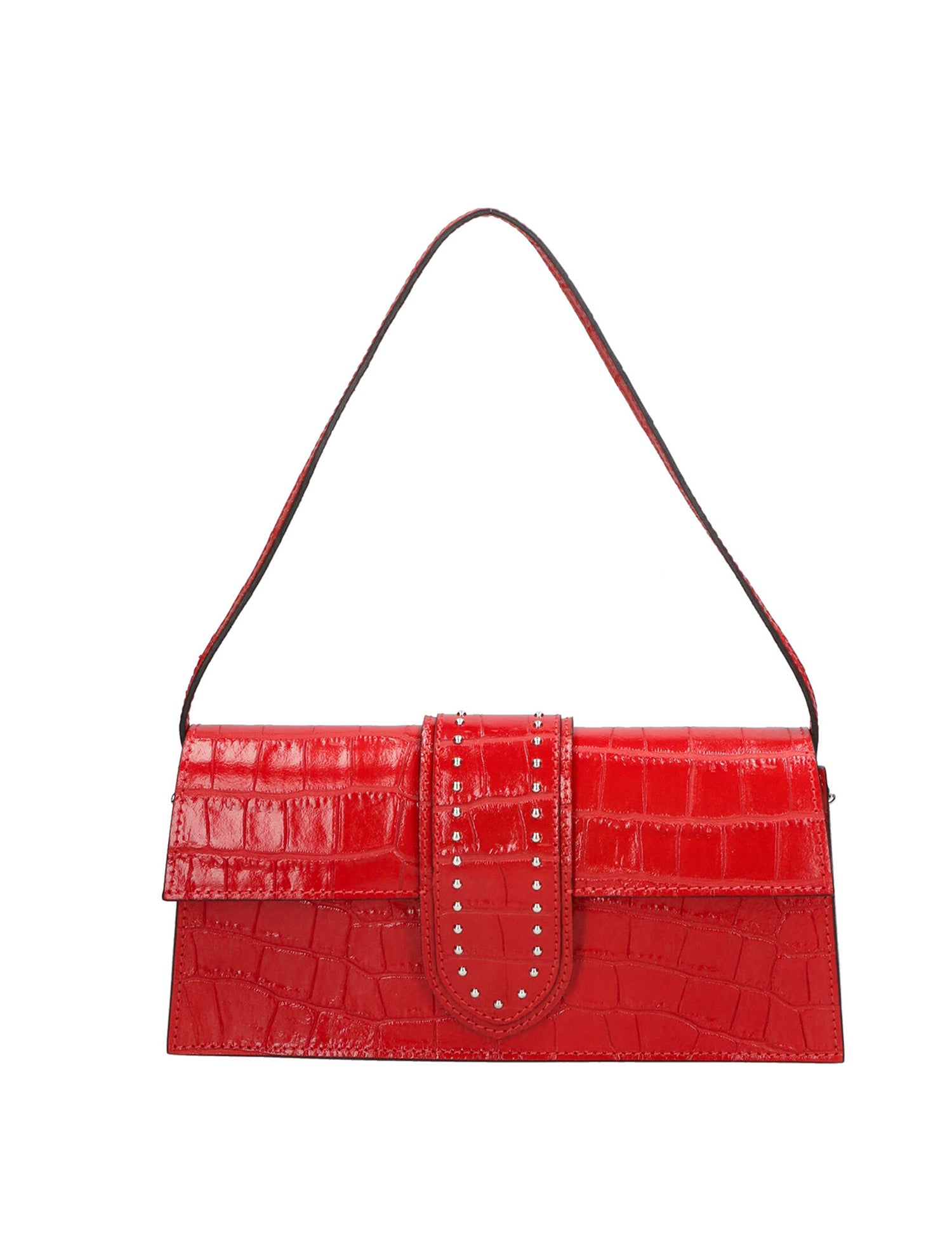 Alba Borsa a spalla da donna Vera pelle 04734-B58 ROSSO Gave Lux