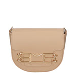 Borsa a tracolla da donna 100% pelle MYB-8009-FW-L210 NUDE My Best Bag