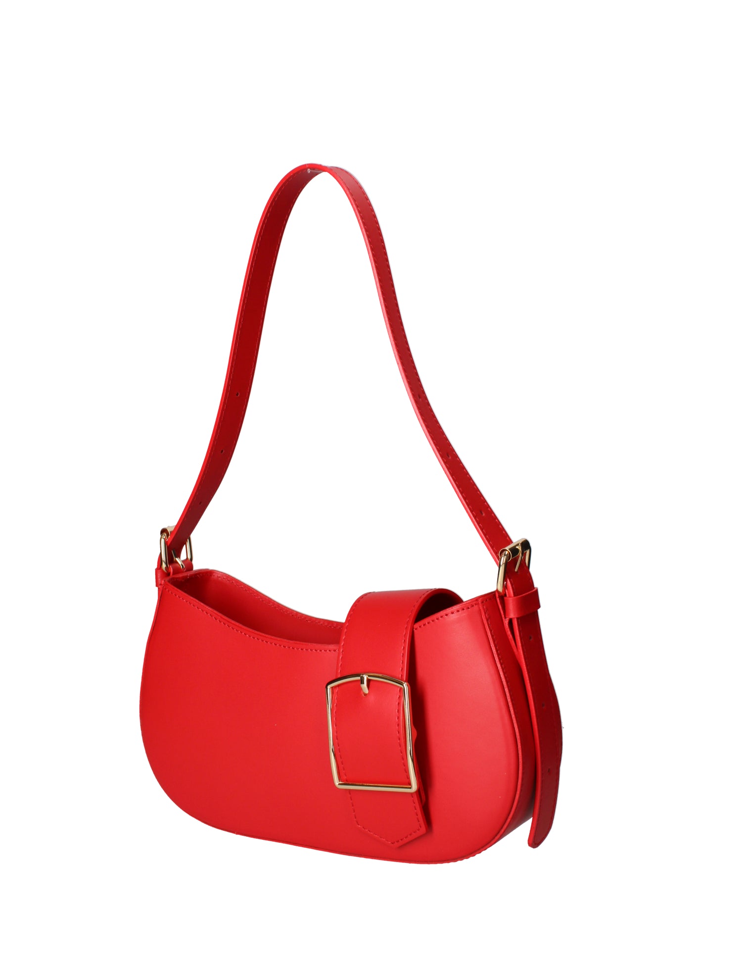 Borsa a spalla da donna 100% vera pelle 07213-L214 ROSSO Roberta Rossi