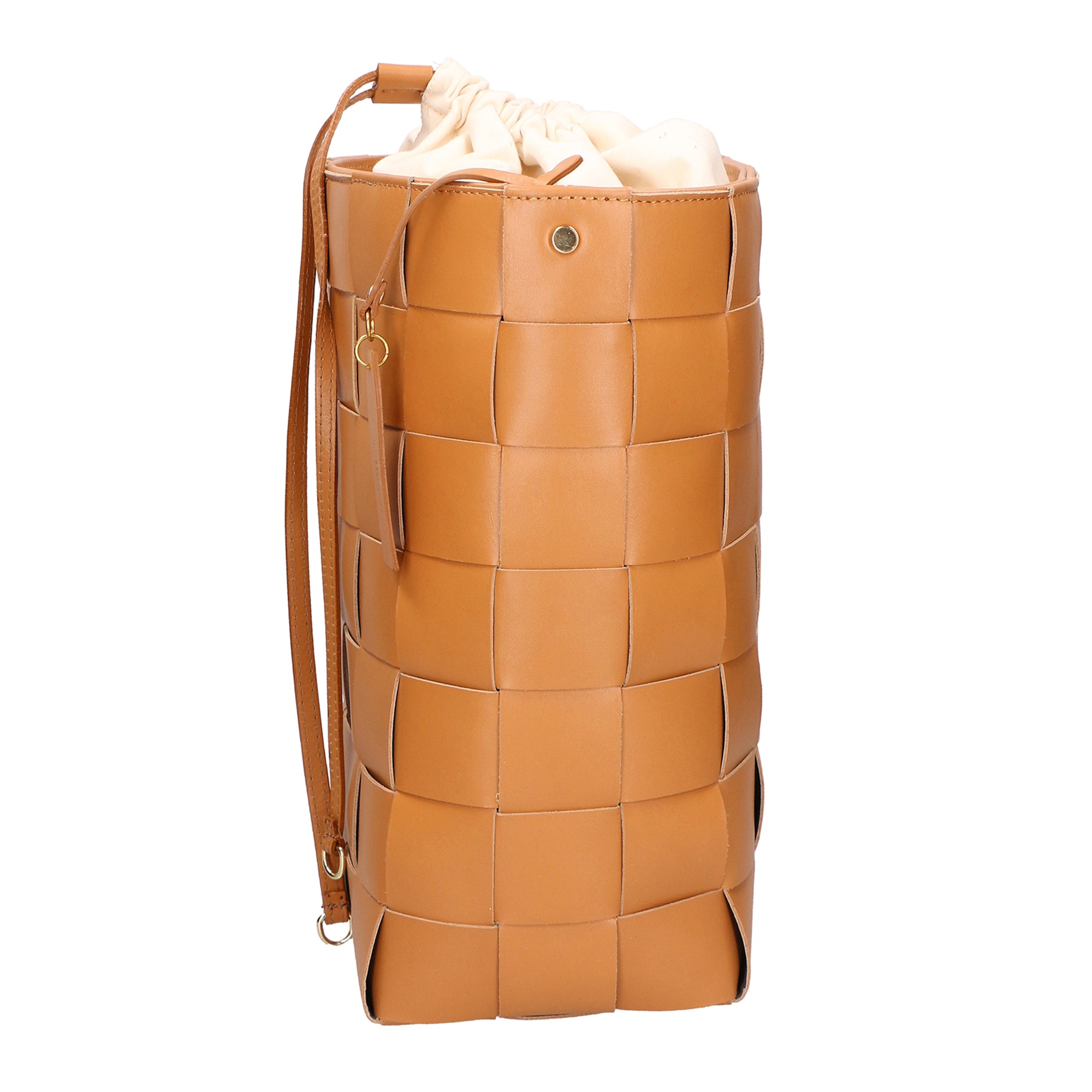 Borsa a tracolla da donna 100% pelle MYB-7054-SS-CUOIO+BEIGE My Best Bag