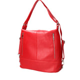 Anjelica women's shoulder bag convertible into a backpack in genuine leather, Made in Italy, 33x31x12 cm