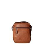 Borsa a tracolla da uomo 100% vera pelle HILB-HT06-CUOIO Hill Burry