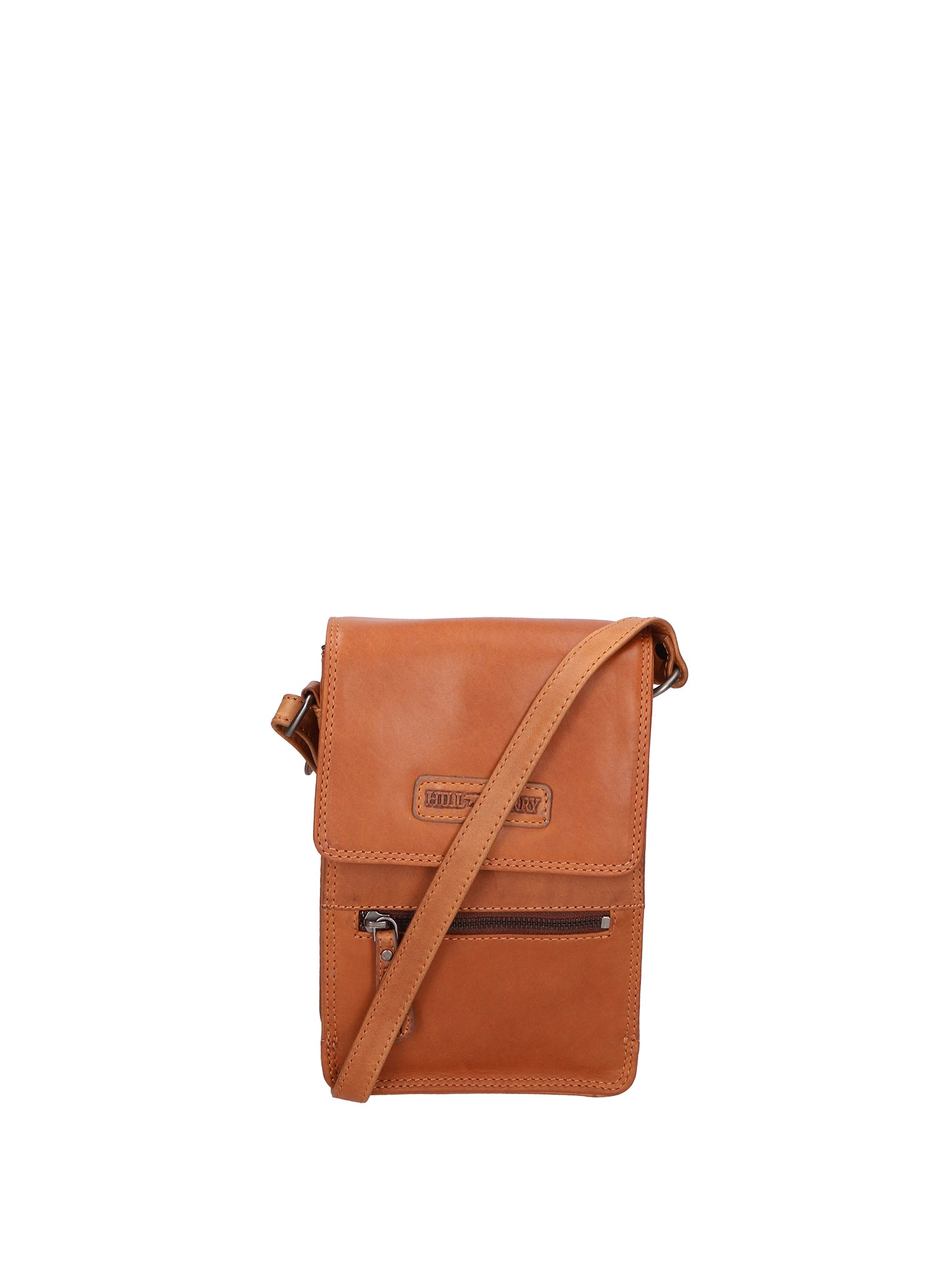 Borsa a tracolla uomo in vera pelle RFID HILB-2632-CUOIO Hill Burry