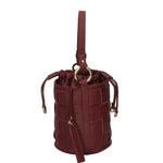 Borsa a mano da donna 100% pelle MYB-8011-FW-S34 BORGOGNA My Best Bag