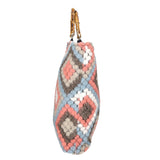 Luana Borsa a mano da donna Lana e vera pelle 04466-CIELO Gave Lux