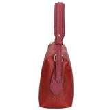 Vivienne Borsa a spalla da donna Vera pelle 06674-D10 RUBINO + D34 BORD Gave Lux