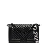 Borsa a mano da donna 100% PVC FLAT M-BLACK Marc Ellis