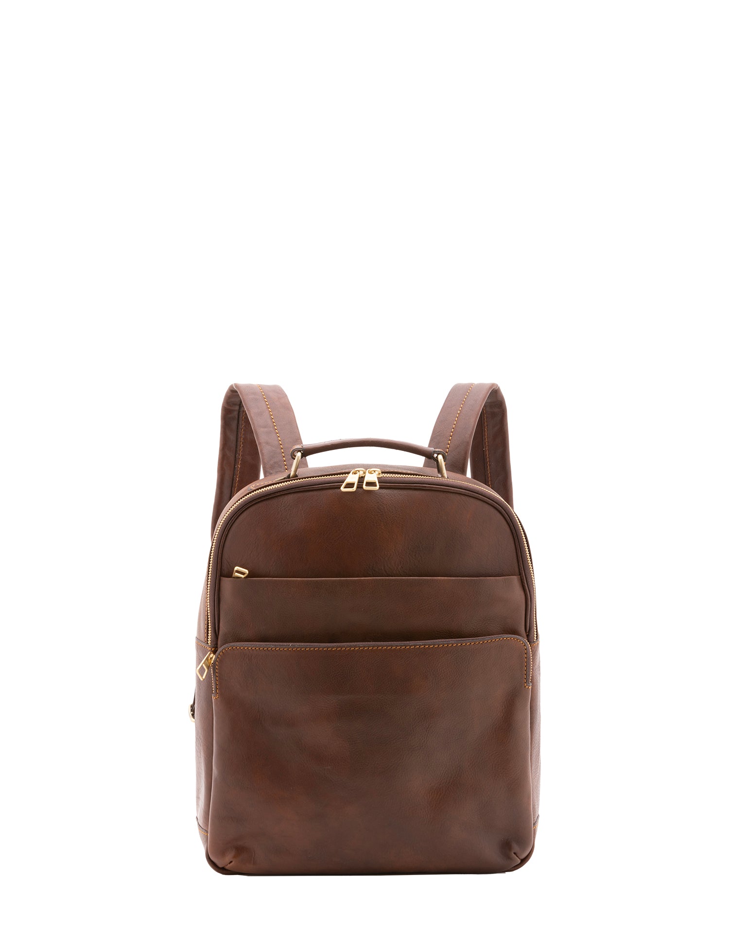 Zaino unisex in vera pelle Made in Italy 100% cotone 4048-TESTA DI MORO Alessia Firenze
