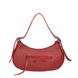 Loredana Borsa a spalla da donna Vera pelle 06548-ROSSO SCURO Gave Lux