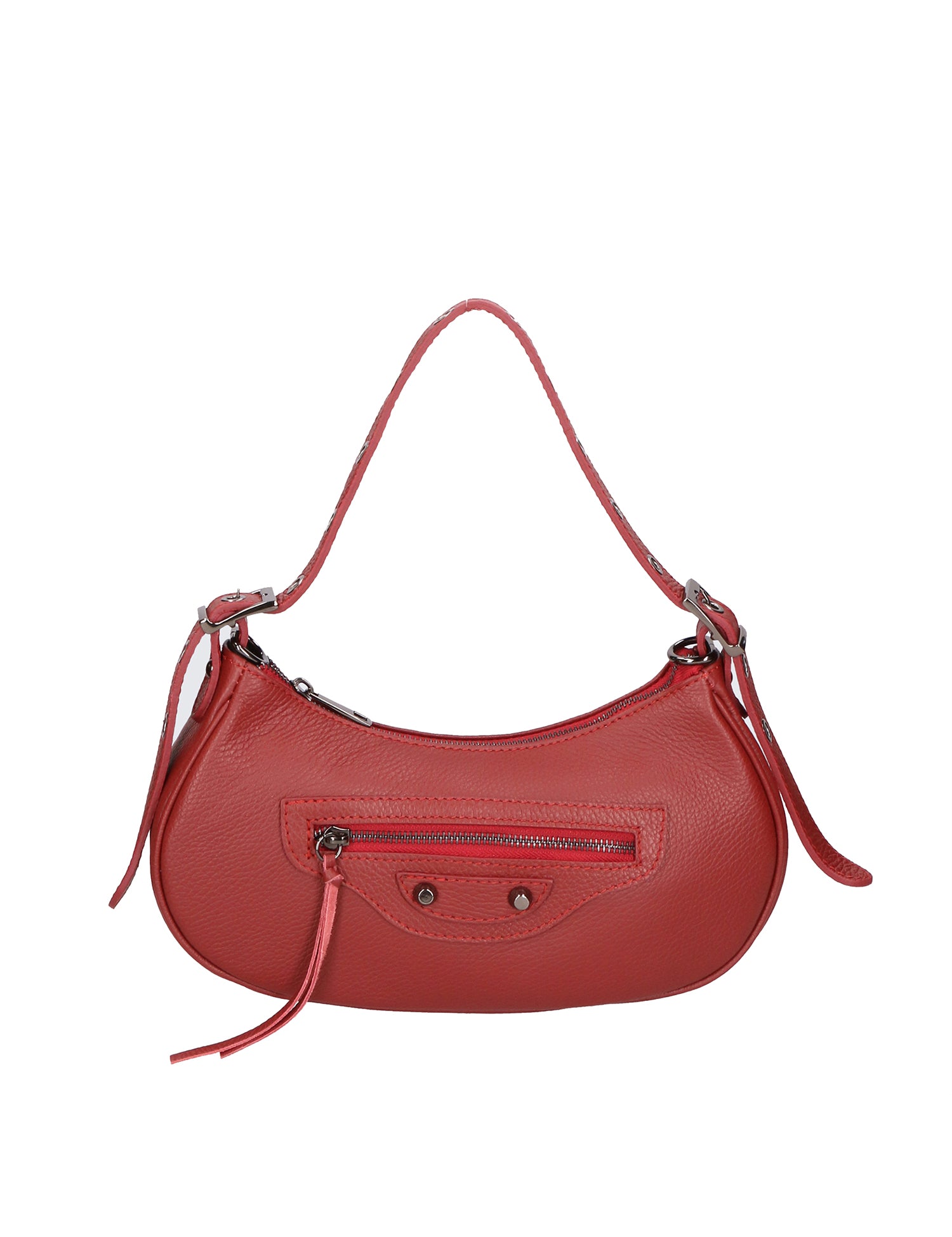 Loredana Borsa a spalla da donna Vera pelle 06548-ROSSO SCURO Gave Lux