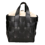Borsa a mano da donna Vera pelle MYB-7055-SS-NERO+BEIGE My Best Bag