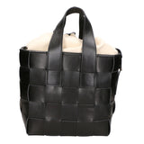 Borsa a mano da donna Vera pelle MYB-7055-SS-NERO+BEIGE My Best Bag