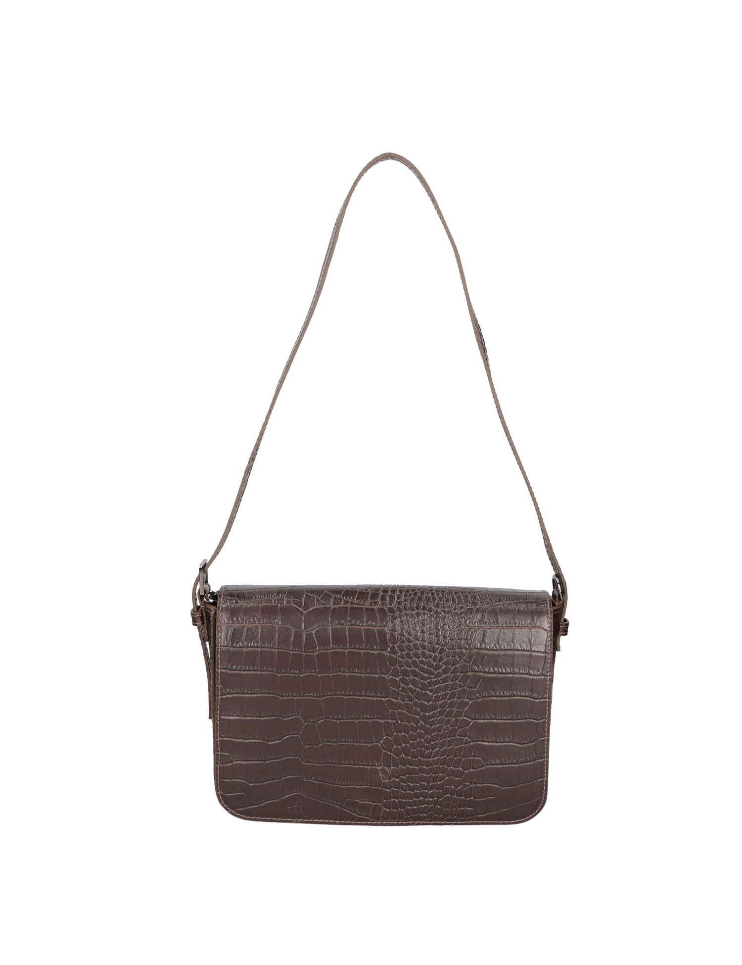 Azzurra Borsa a spalla da donna Vera pelle croco 05699-C23 T.MORO Gave Lux