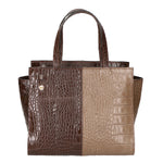 Ariana Borsa a mano da donna Vera pelle stampata cocco 05435-C40 TAUPE C23 T.MORO Gave Lux