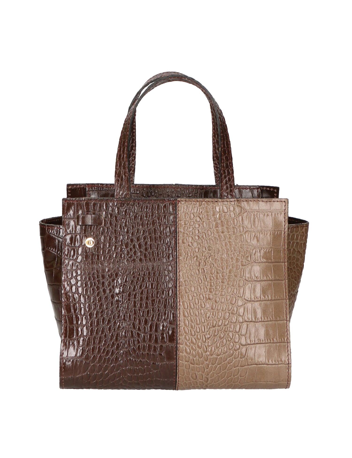 Ariana Borsa a mano da donna Vera pelle stampata cocco 05435-C40 TAUPE C23 T.MORO Gave Lux