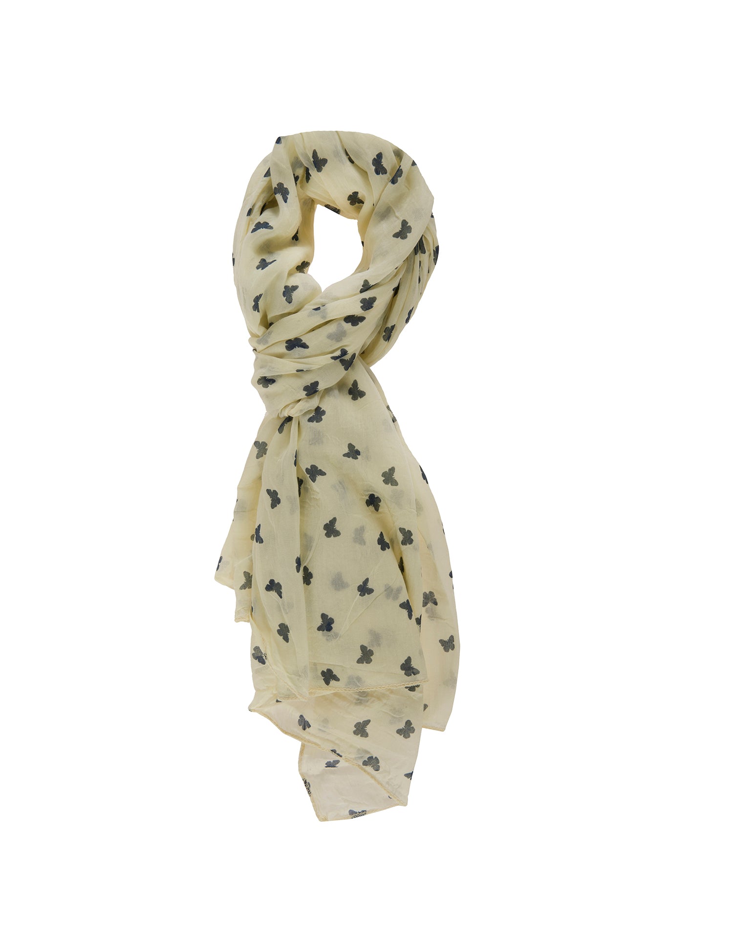 Sara L1008-GIALLO Foulard unisex in cotone e seta Gave Lux