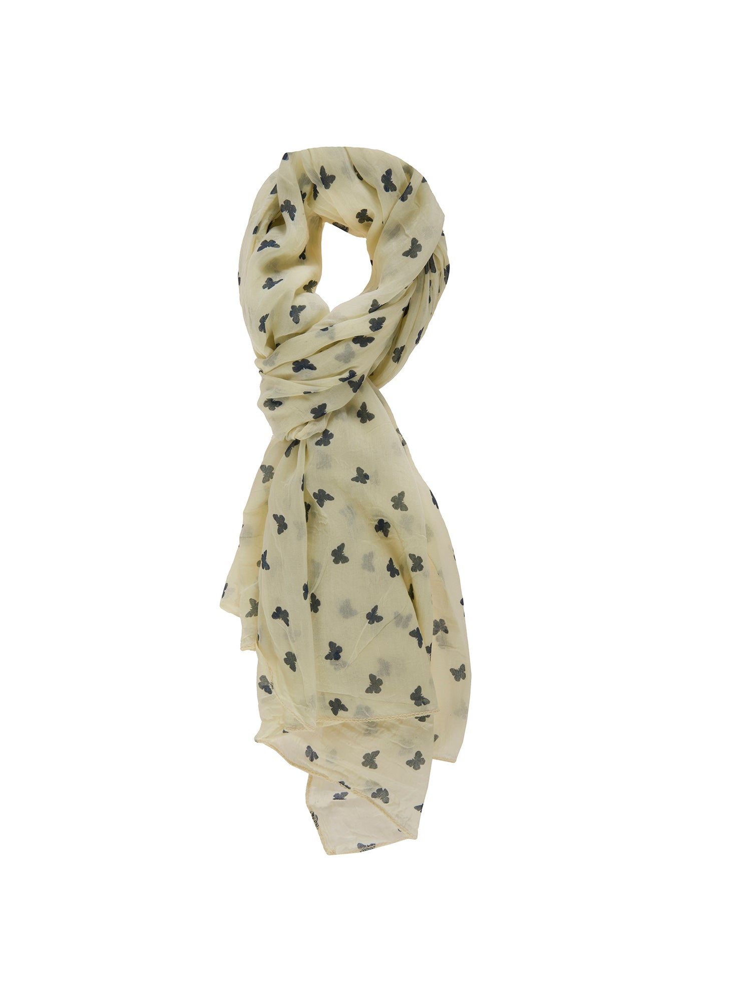 Sara L1008-GIALLO Foulard unisex in cotone e seta Gave Lux