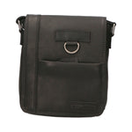 Borsa a tracolla uomo in vera pelle Casual HILB-3057-NERO Hill Burry