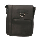 Borsa a tracolla uomo in vera pelle Casual HILB-3057-NERO Hill Burry