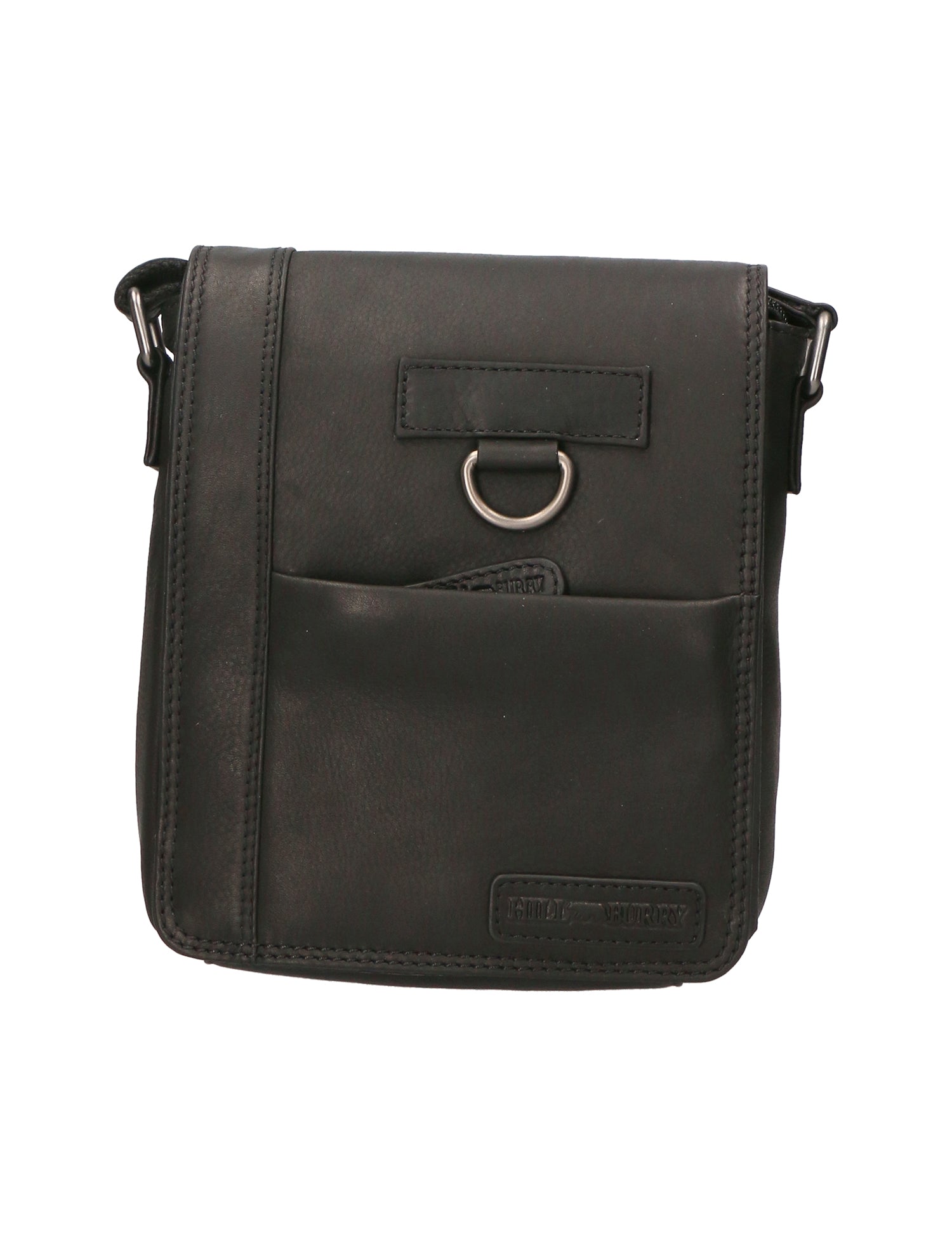 Borsa a tracolla uomo in vera pelle Casual HILB-3057-NERO Hill Burry