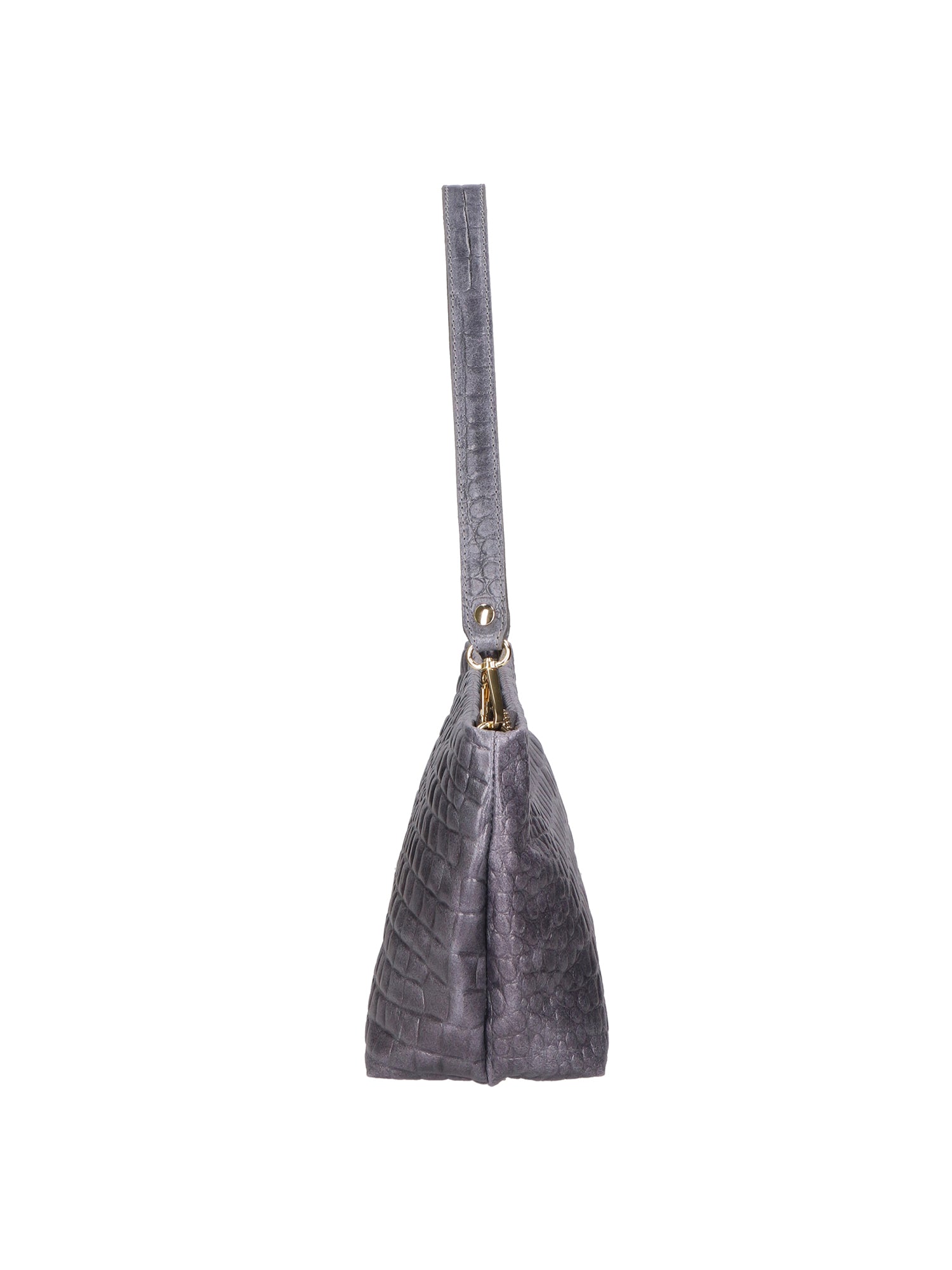 Lorelei Borsa a spalla da donna Vera pelle croco 06498-042 GRIGIO SCURO Gave Lux