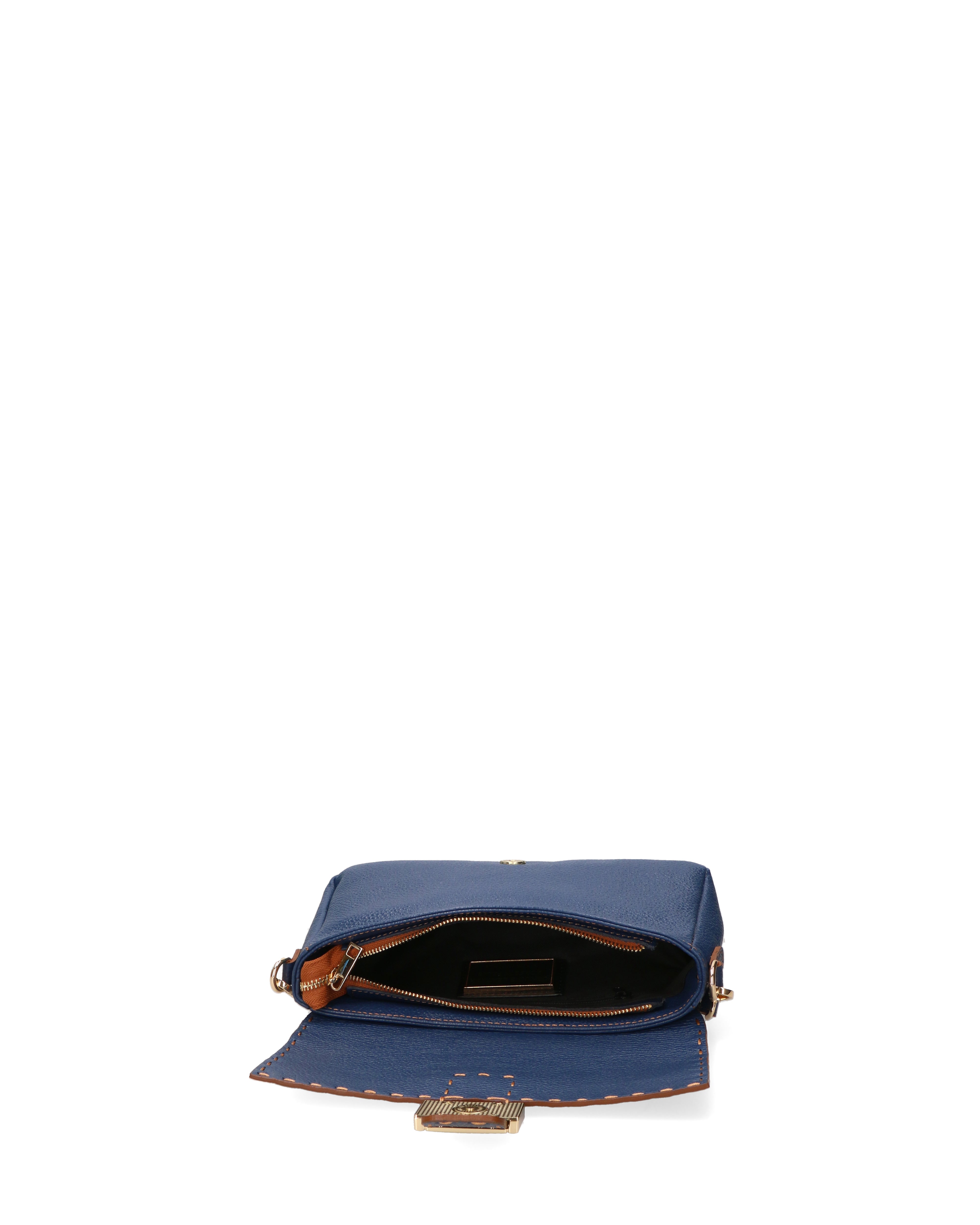 Wally Borsa a spalla da donna Vera pelle 06869-D24 BLU Gave Lux