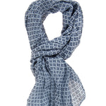 Cotone e Seta L2022-BLU Foulard Donna Stella Gave Lux