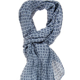 Cotone e Seta L2022-BLU Foulard Donna Stella Gave Lux