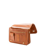 Borsa a mano unisex in vera pelle Made in Italy 4512-MIELE Alessia Firenze