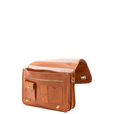 Borsa a mano unisex in vera pelle Made in Italy 4512-MIELE Alessia Firenze
