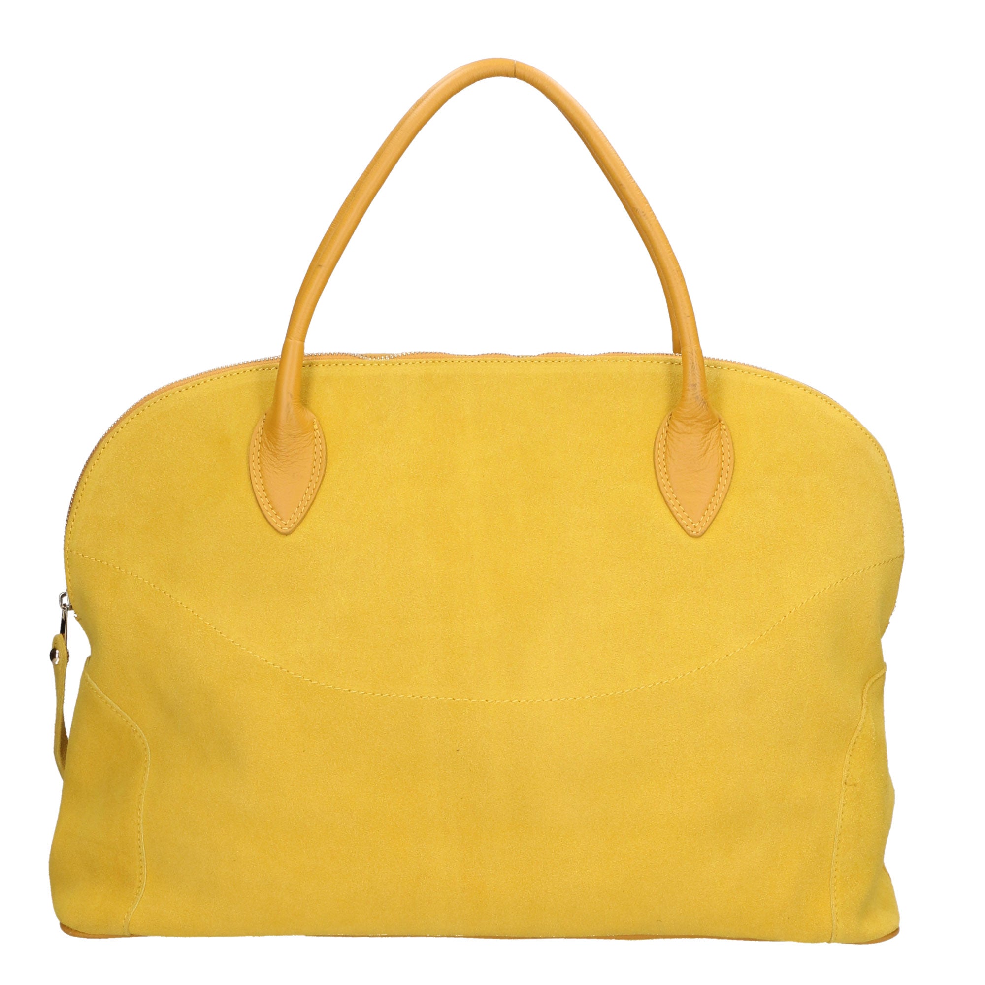 Borsa a mano da donna 100% pelle scamosciata MYB-6014-FW-0510 SENAPE My Best Bag