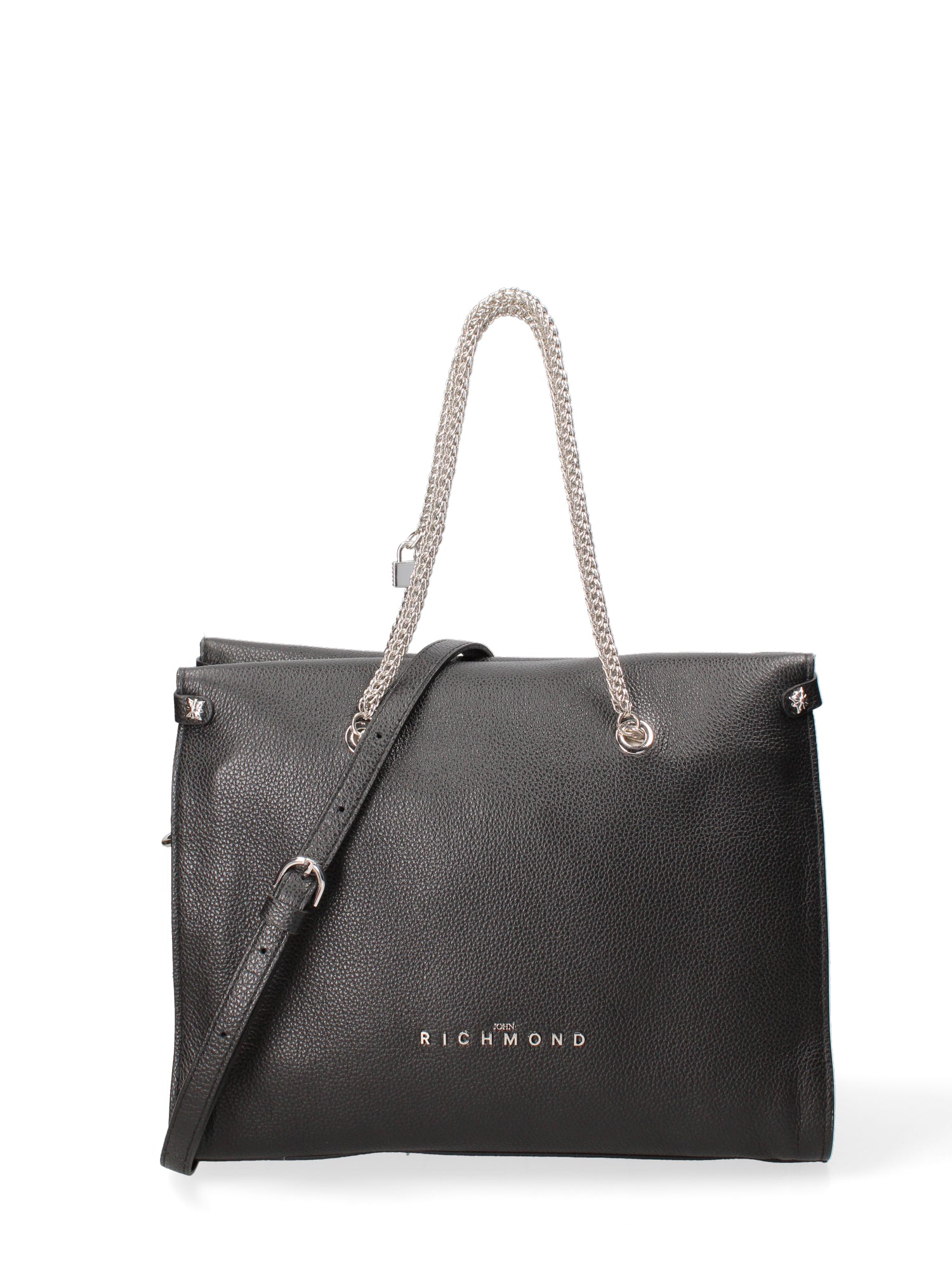 Borsa a spalla da donna Vera pelle JR-W-100-BLACK-SILVER John Richmond