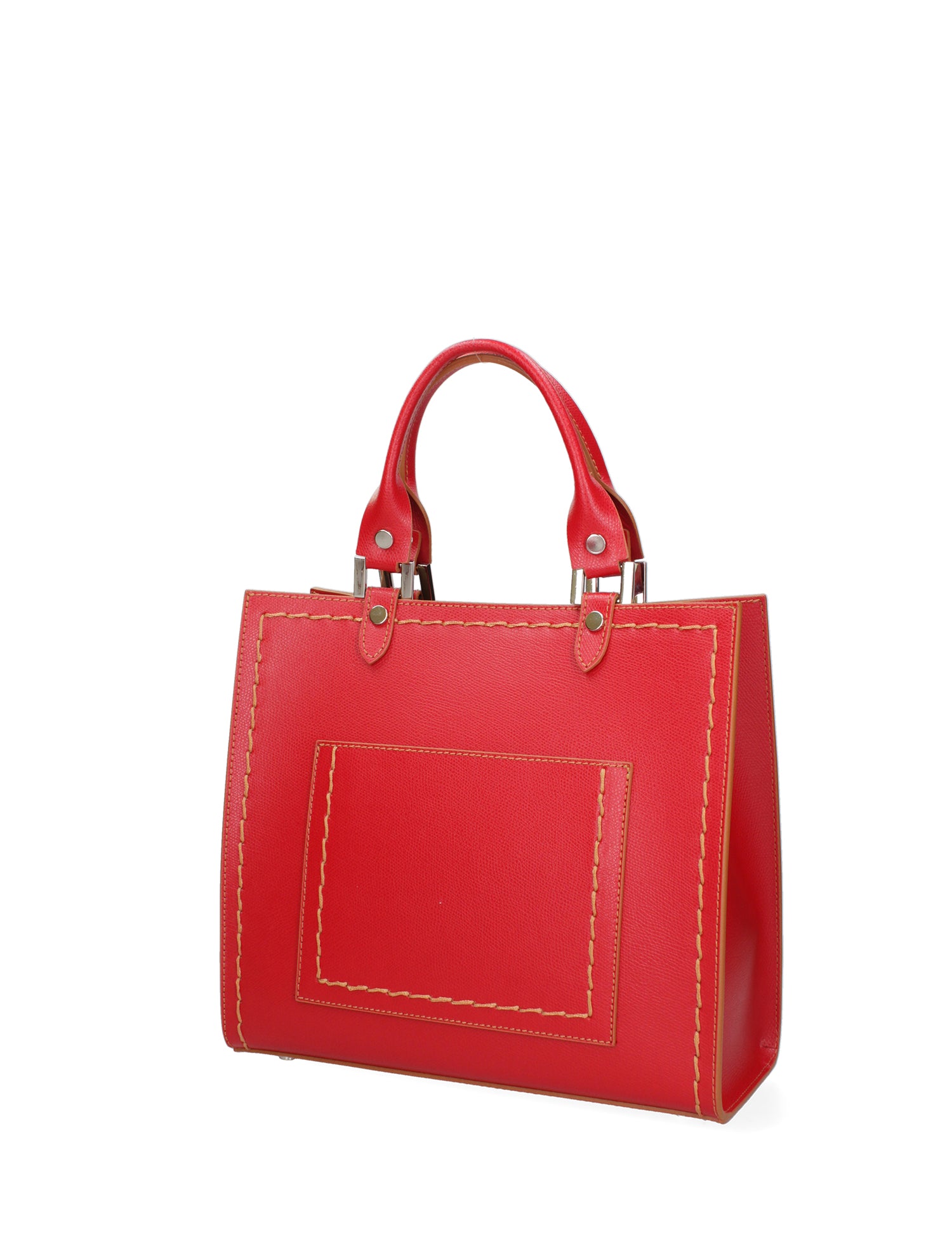 Borsa a mano da donna 100% vera pelle 07262-P 614 ROSSO FERRARI Roberta Rossi