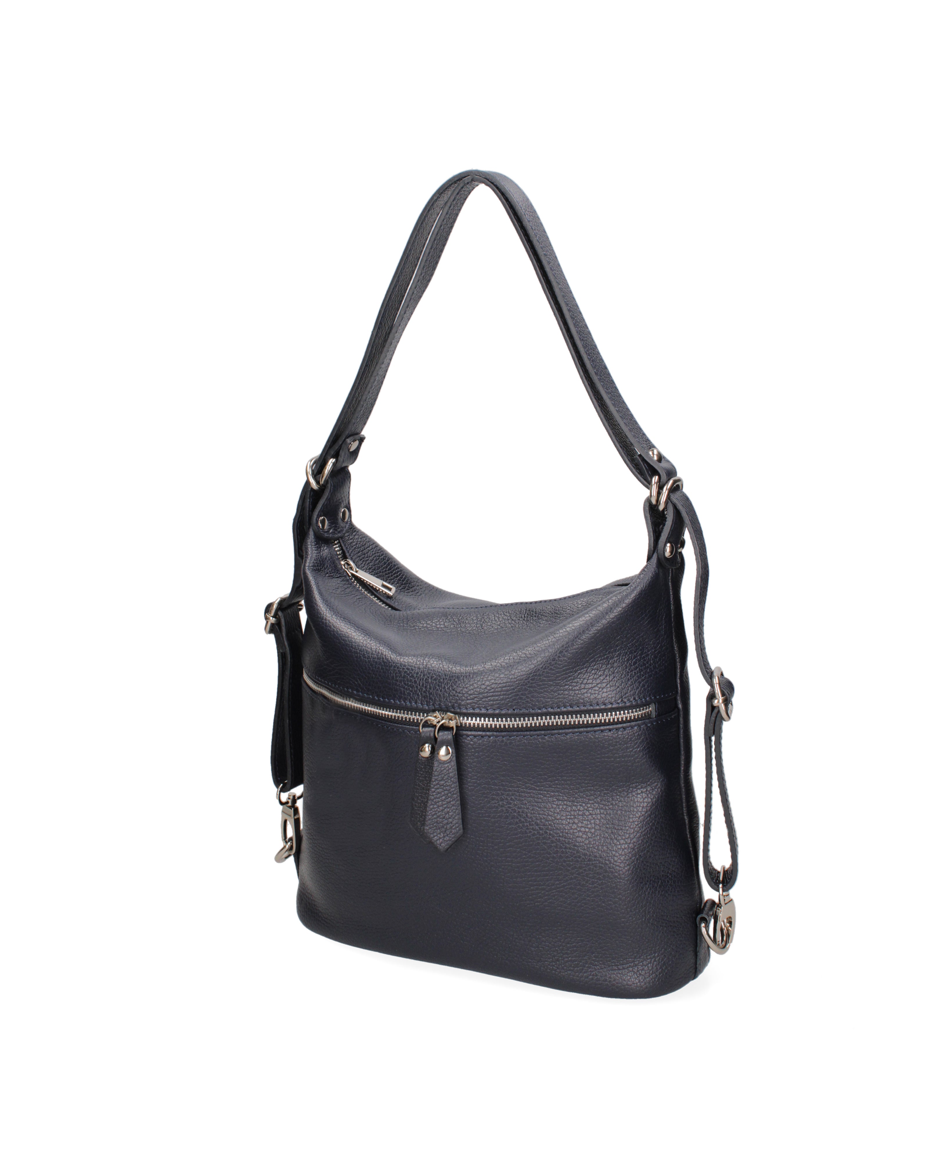 Bianca Borsa a spalla da donna Vera pelle 07136-D26 BLU NOTTE Viola Castellani