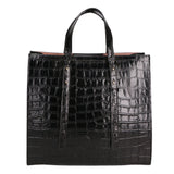 Borsa a mano da donna Vera pelle croco MYB-7004-SSCOCCO-C28 NERO My Best Bag