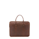 Borsa a mano unisex vera pelle Made in Italy 4454-TESTA DI MORO Alessia Firenze