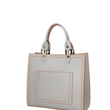 Borsa a mano da donna 100% vera pelle 07262-P 630 GRIGIO CHIARO Roberta Rossi